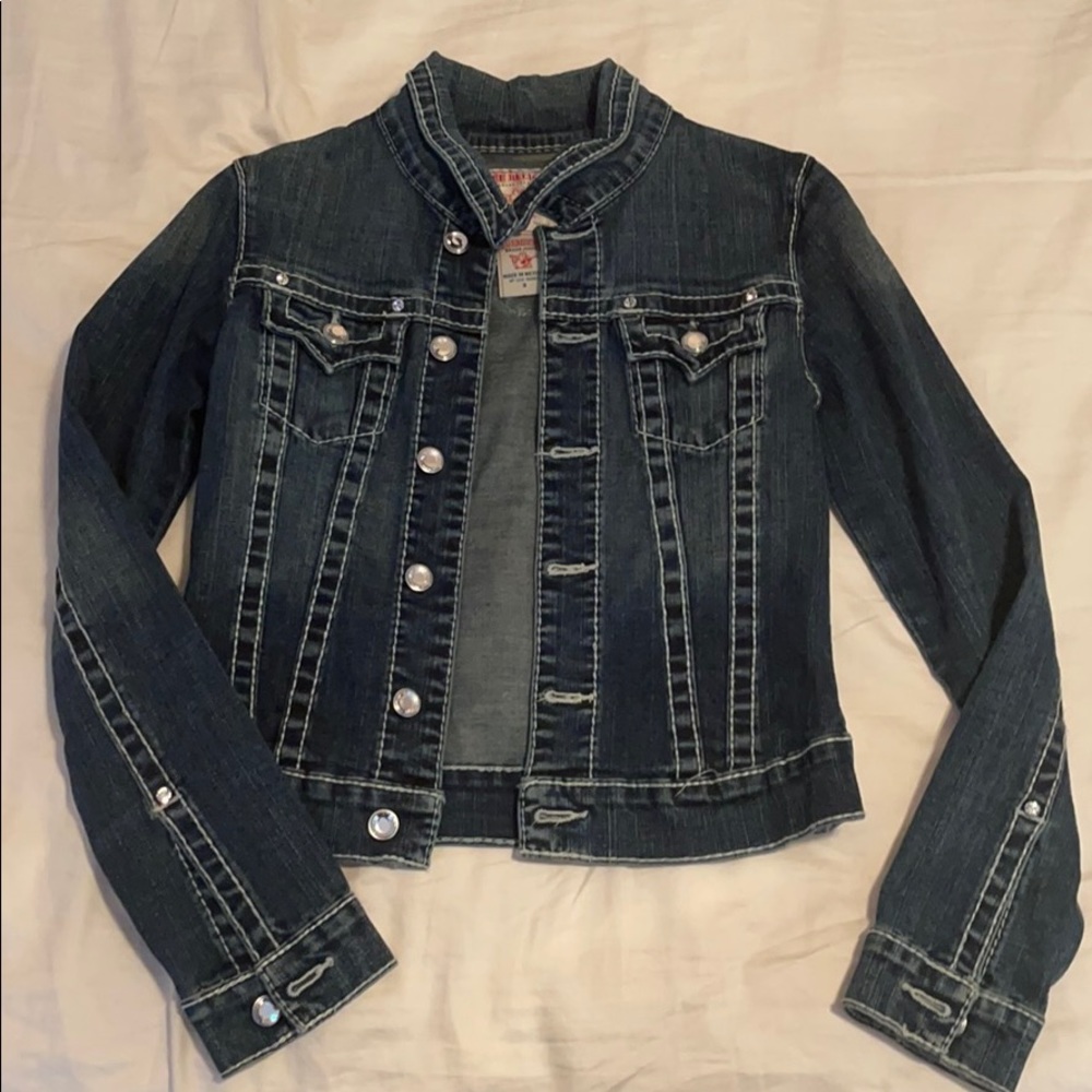 True religion denim jacket with a stretch